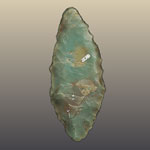 Cuyama Valley Small Leaf-shaped Projectile Point (green)